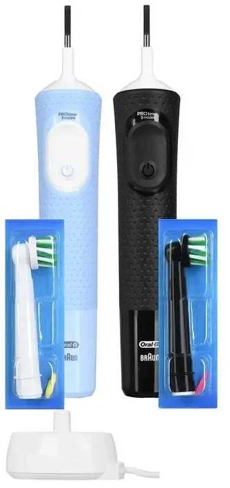 Dantų šepetėlis Oral-B Vitality Pro D103 Duo juoda/mėlynas