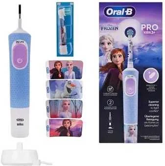 Oral-B | Elektrinis dantų šepetėlis | Vitality PRO Kids Frozen | Įkraunamas | For kids | Šepetėlių skaičius galvutės įeina 1 | Number of teeth brushing modes 2 | Mėlyna