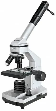 Mikroskopas BRESSER JUNIOR 40X-1024X su okuliaro kamera ir eksperimentiniu rinkiniu