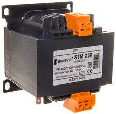 Breve STM 250VA transformatorius su oranžinėmis jungtimis