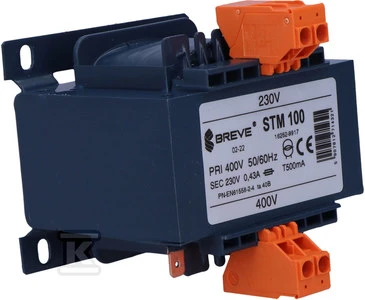 BREVE STM 100 transformatorius su oranžinėmis jungtimis