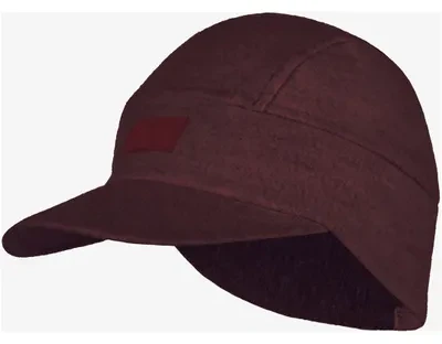 Kepurė su snapeliu BUFF Pack Merino Fleece, bordo