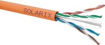 SLX susuktos poros kabelis SOLARIX CAT.6 U/UTP LSOHFR B2ca s1d1a1 ritė 500M