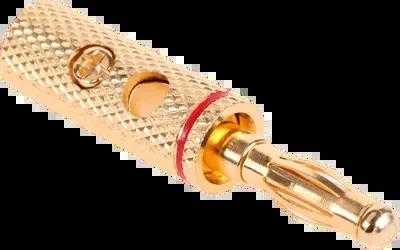 Cabletech aukso spalvos bananų garsiakalbio kištukas