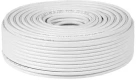 Cabletech Koaksialinis kabelis RG6U varinis 75om, Ø7.1mm, baltas