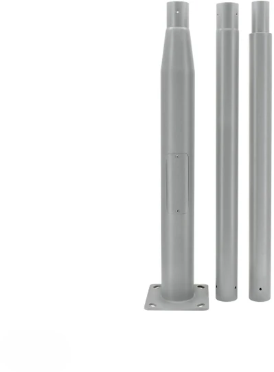 Bemko sulankstomas apšvietimo stulpas, stiebo skersmuo: 60 mm, 3 m pagrindas 160x160 mm, rutulys