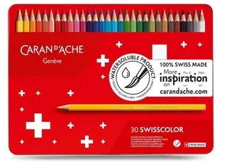 Caran D'ache Caran d`Arche Pieštukai Swisscolor Aquarelle spalvų mišinys 30 vnt