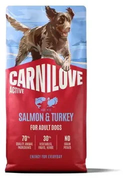 Carni Love Active lašiša & kalakutiena - dry dog food - 12kg