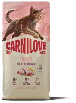 Carni Love True Fresh kalakutiena Sterilised - dry cat food - 400g