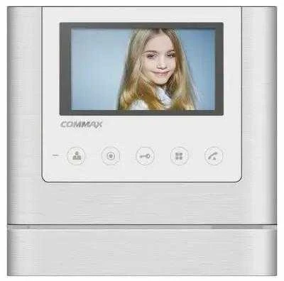 CDV-43M Baltas monitorius, skirtas COMMAX analoginėms sistemoms, 4,3" TFT-LCD, laisvų rankų įranga, jutikliniai mygtukai, COMMAX