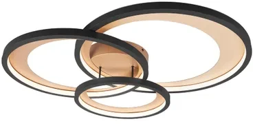 Lubinis šviestuvas CEILING LAMP TRIO GRANADA Matinis Juodas/GOL