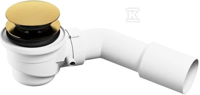 Sifonas Cersanit S904-009 SIFONAS LAISVAI STATYMAI VONIAI CLICK-CLAMP GOLDEN CERSANIT // CER-S905-009