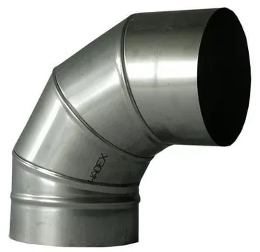 Kaminų alkūnė WADEX 116, D180 mm 90°