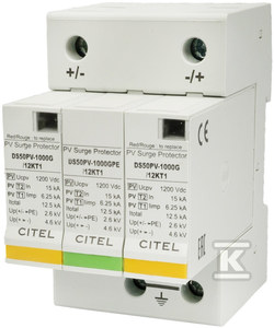 Citel AIR LIMIT T1+2 12.5KA 2P+G DS50PV-1000G