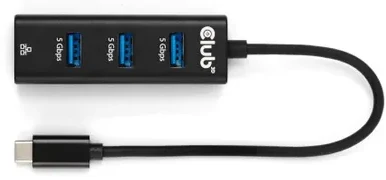 HUB USB Club 3D Club3D USB šakotuvas USB Typ-C 3.2 > 3x USB Type A 1Gbps mažmeninė prekyba