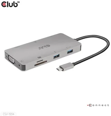 Club 3D USB-C stotis / replikatorius (CSV-1594)