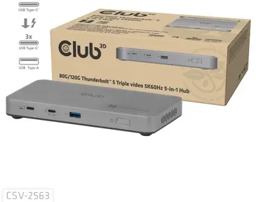 Šakotuvas „Club 3D“ stotis / replikatorius CLUB3D CSV-2563 šakotuvai ir koncentratoriai