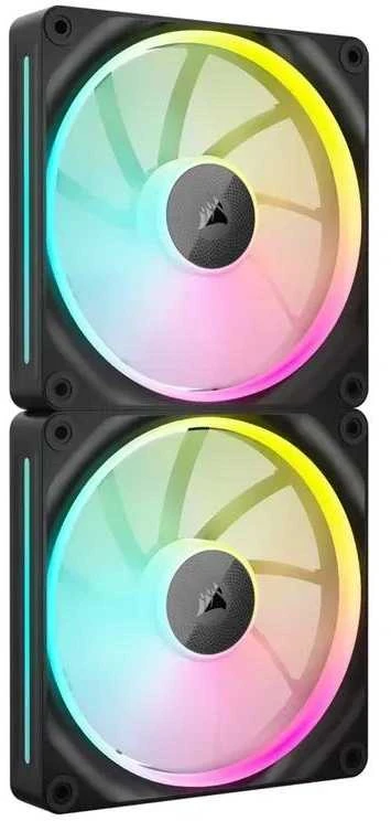 Corsair iCUE Link LX140 RGB, PWM korpuso ventiliatorius, 2er Pack – 140mm, juodos spalvos