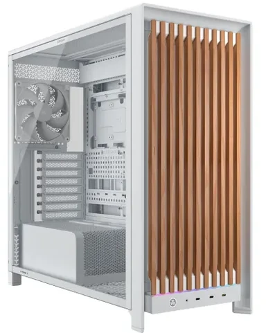 Corsair FRAME 5000D WOOD RS Midi Tower Orzech włoski, Baltas