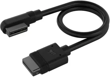„Corsair iCUE LINK“ kabelio jungtis 90 laipsnių - Juodas, 20 cm 2 vnt.