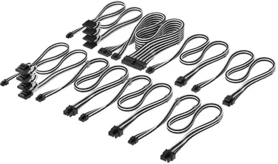 Corsair Cable Set, Type 4, DC Cable Pro Kit, individually sleeved – juodas / baltas