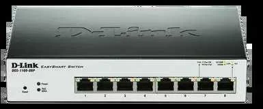 Šakotuvas D-LINK 8-Port Layer2 PoE Smart Gigabit Switch 8x 10/100/1000Mbps TP RJ-45 PoE prievadas 802.3af/at Power-over-Ethernet iki 30 vatų