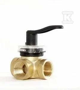 Rotacinis vožtuvas DANFOSS, bronzinis, trišakis, HRB 3, d25 Kvs10