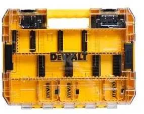 De Walt DEWALT didelis tvirtas dėklas+ [DT70804-QZ] su 3 mažomis didelės talpos laikymo dėžėmis, 8 antgalių laikikliais ir 6 skyreliais