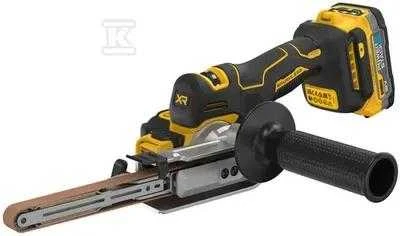 Juostinis šlifuoklis DeWalt DCM200E2T-QW; 18 V; 2x1,7 Ah akum.