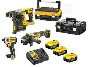 Įrankių rinkinys DeWalt DCK305P3T-QW (DCH273 + DCG405N + DCF887N); 18 V; 3x5,0 Ah akum.