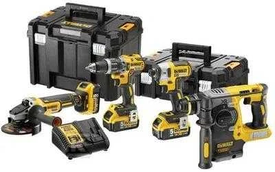 Įrankių rinkinys DeWalt (DCG405 + DCH273 + DCD796 + DCF887); 18 V; 3x5,0 Ah akum.