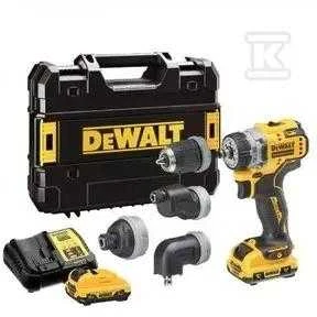 Suktuvas-gręžtuvas DeWalt DCD703L2T-QW; 12 V; 2x3,0 Ah akum.
