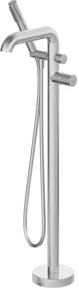 Grindinis vonios maišytuvas su dušeliu Deante Silia Hexa BHS_F17M, Brushed steel