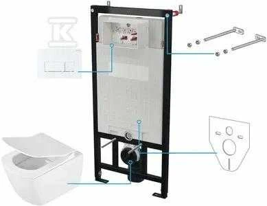 Unitazo komplektas potinkinis Deante Anemon, 117.6 cm