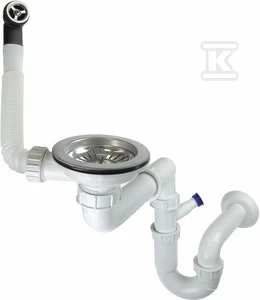 Sifonas granitinėms plautuvėms Deante Space-Saver ZXY_9949, Steel