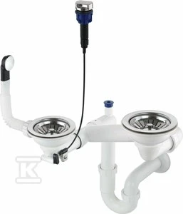 Sifonas granitinėms plautuvėms Deante Space-Saver ZXY_9973, Steel