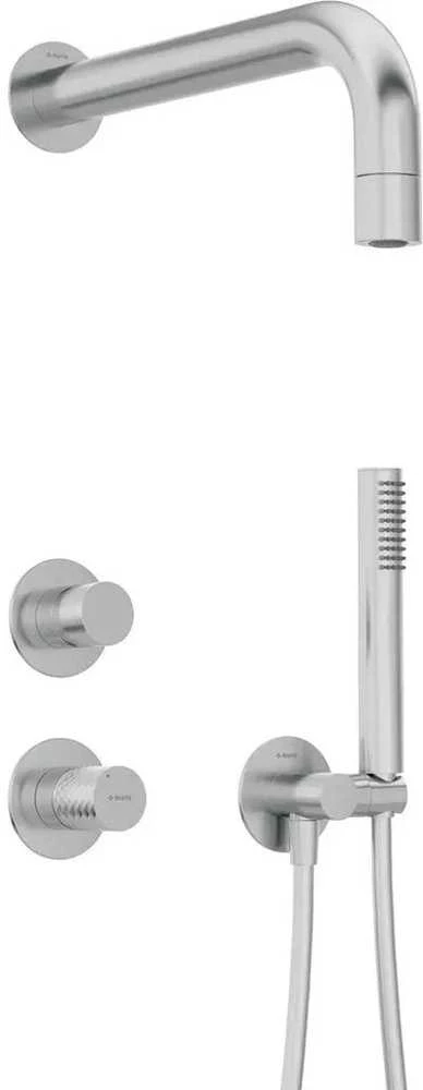 Potinkinis dušo komplektas Deante Silia Hexa NHS_F9XK, Brushed steel