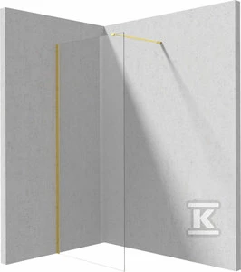 Walk-in dušo sienelė Deante Prizma, Gold, 80x195 cm