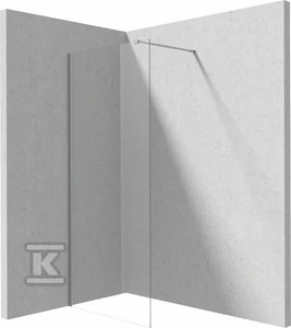 Walk-in dušo sienelė Deante Prizma, Brushed steel, 90x195 cm