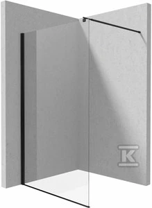 Walk-in dušo sienelė Deante Kerria Plus, 140 cm, Nero