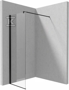 Walk-in dušo sienelė Deante Kerria Plus, 50 cm, Nero