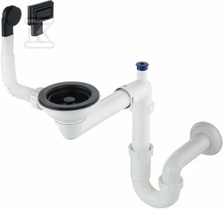Sifonas granitinėms plautuvėms Deante Space-Saver ZXY_N949, Nero