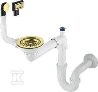 Sifonas granitinėms plautuvėms Deante Space-Saver ZXY_R949, Brushed auksinis