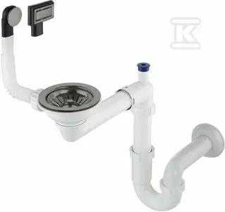 Sifonas granitinėms plautuvėms Deante Space-Saver ZXY_D949, Titanium