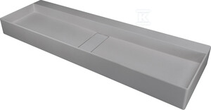 Granitinis praustuvas Deante Blur, 120x40 cm, CQB_SU2S, Metallic pilkas