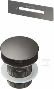 Deante klik-klak vonios dangtelis su persipylimo apdaila, KYY_D10B, Titanium