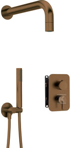 Potinkinis dušo komplektas Deante Silia+BOX, BXYZCQSM, Brushed Bronze