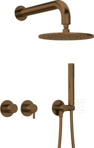 Potinkinis dušo komplektas Deante Silia NQS_C0YK, Brushed bronze