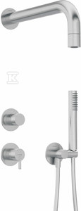 Potinkinis dušo komplektas Deante Silia NQS_F9XK, Brushed steel