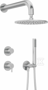 Potinkinis dušo komplektas Deante Silia NQS_F9YK, Brushed steel